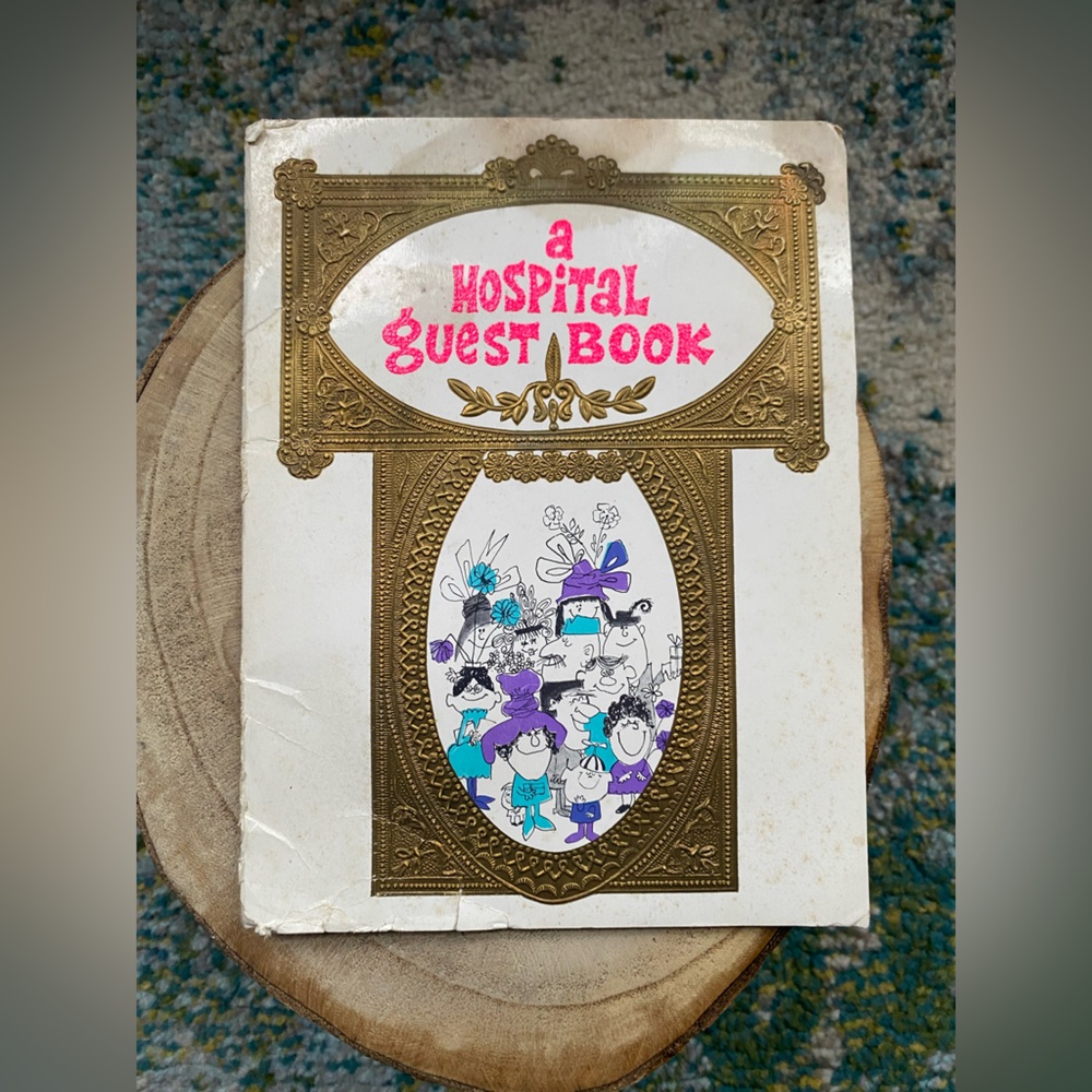 Vintage American Greetings paper hospital visitor guest book